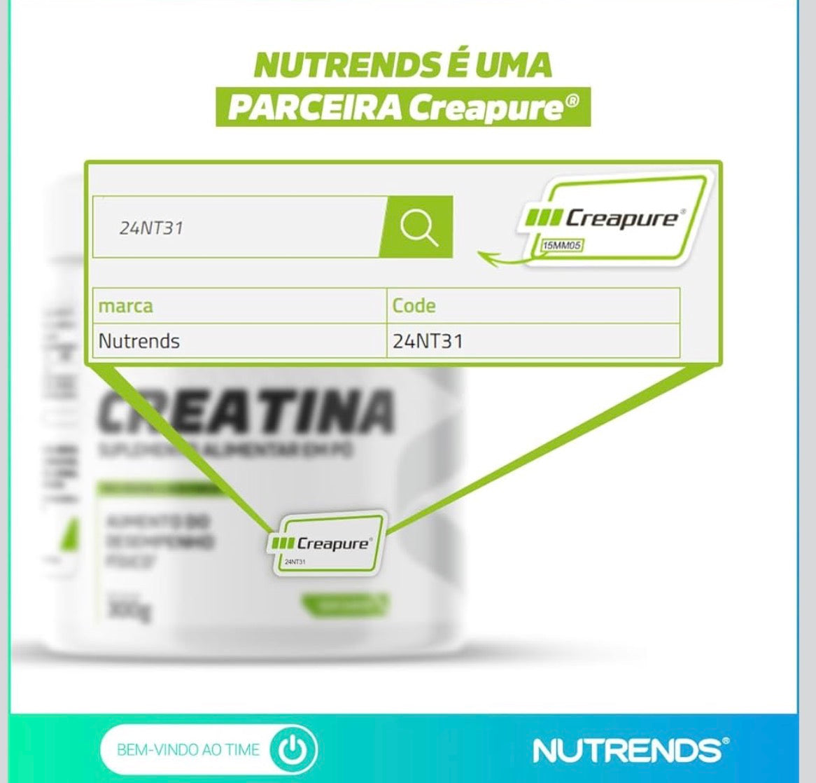 Creatina Creapure® 300g Nutrends – Creatina Pura para Performance